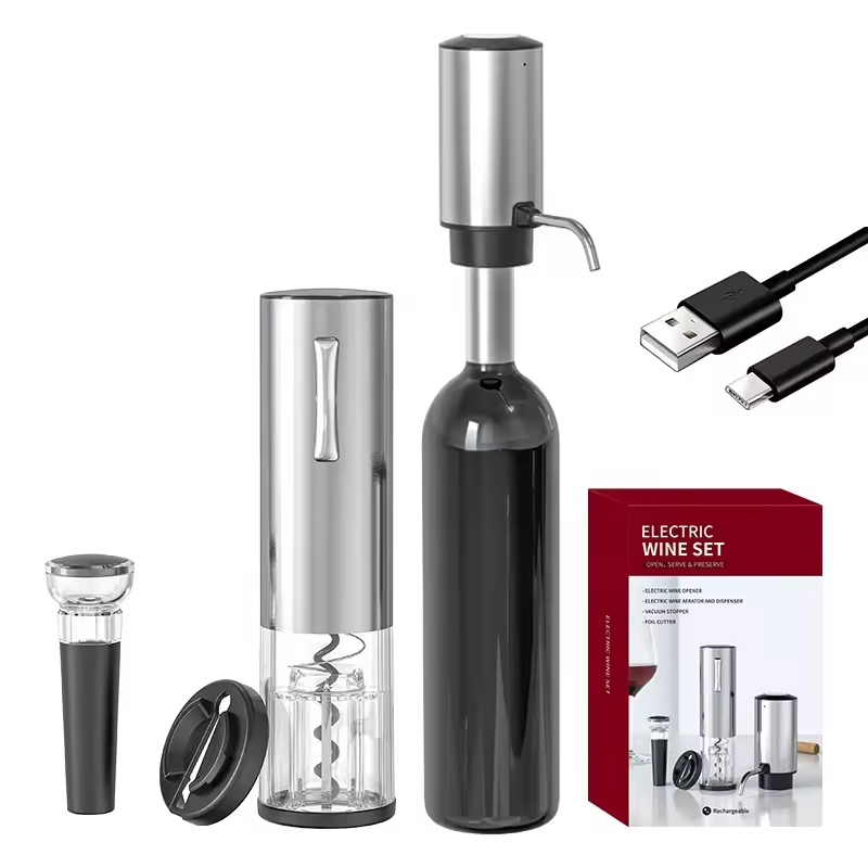 Wine Opener Electric - 2024 novo design 4-em-1 conjunto de
