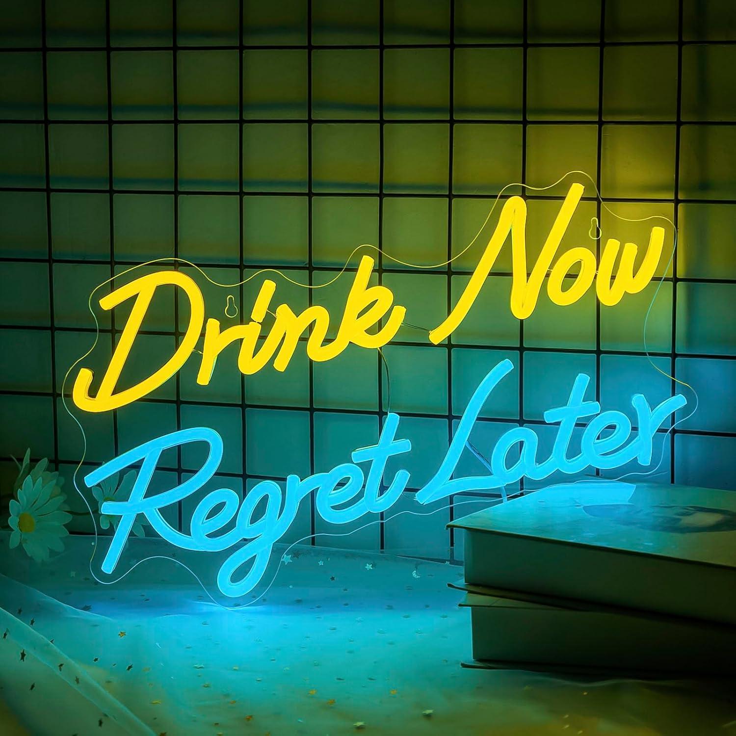 Beer & Wine Grab - Letreiro Neon de Cerveja 'Drink Now