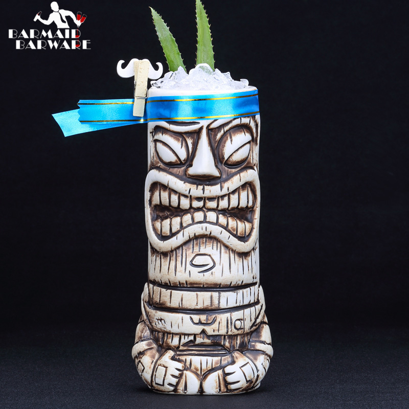 Wine Beer Europe - 600ml cerâmica tiki caneca criativa porcelana