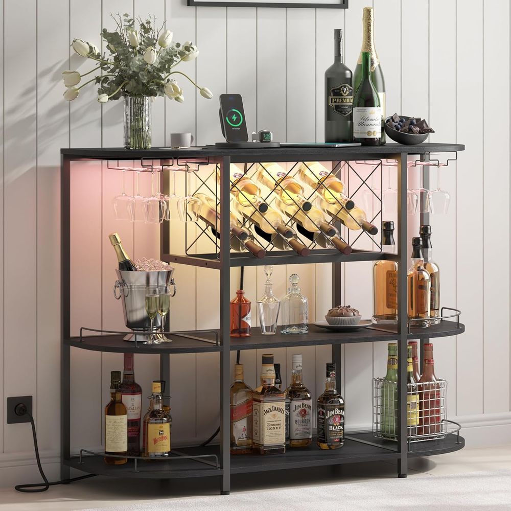 Mesa de Café Preta de 3 Níveis - Wine & Beer Unlimited Spirits avaliação e preço