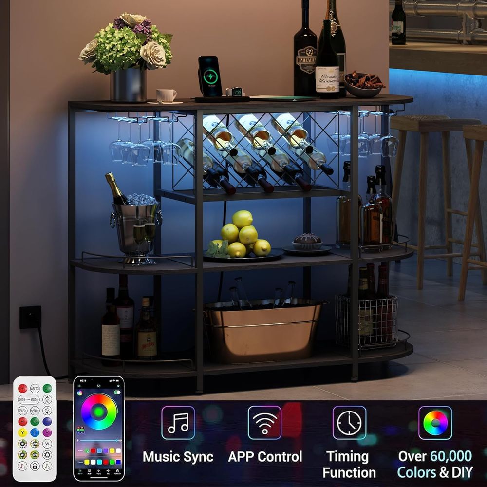 Mesa de Café Preta de 3 Níveis - Wine & Beer Unlimited Spirits avaliação e preço