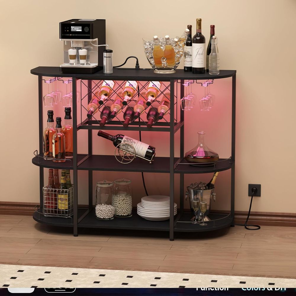 Mesa de Café Preta de 3 Níveis - Wine & Beer Unlimited Spirits avaliação e preço
