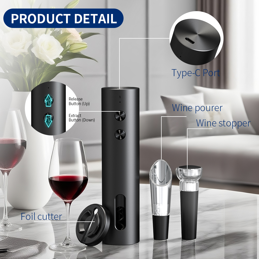 Conjunto Abridor de Vinho Elét - Wine Opener Electric avaliação e preço