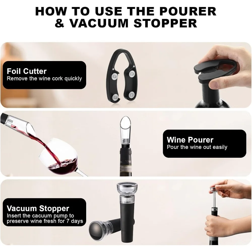 Abridor de vinho elétrico conj - Wine Opener Electric avaliação e preço