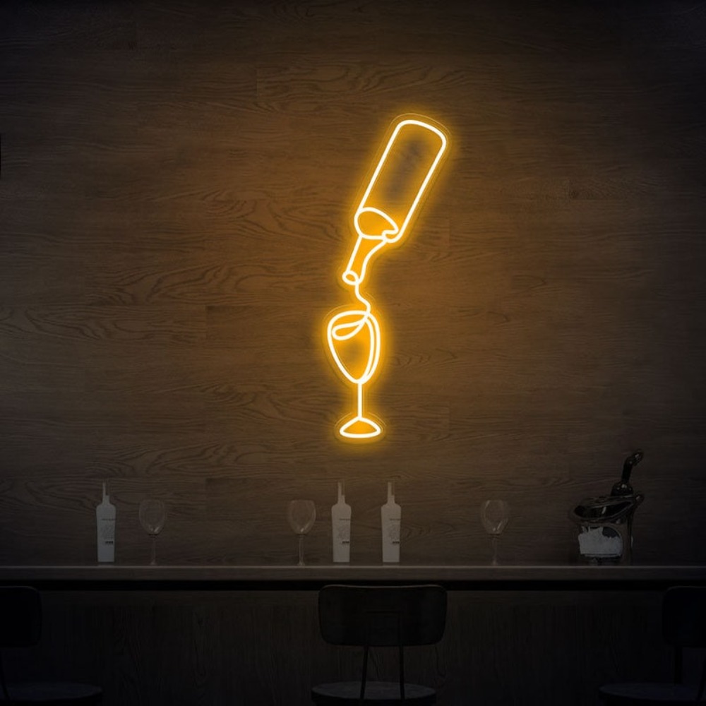 Vinho led luzes de sinal néon  - Wine In Beer Store avaliação e preço