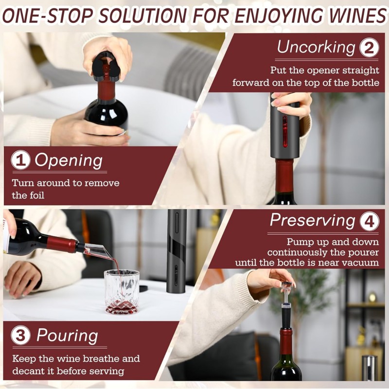 Recarregável multifuncional el - Wine Opener Electric avaliação e preço