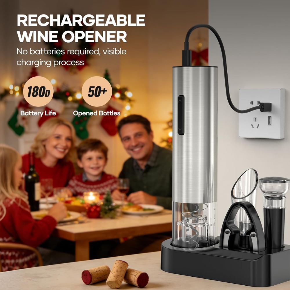 Abridor de Vinho Elétrico USB, - Wine Opener Electric avaliação e preço