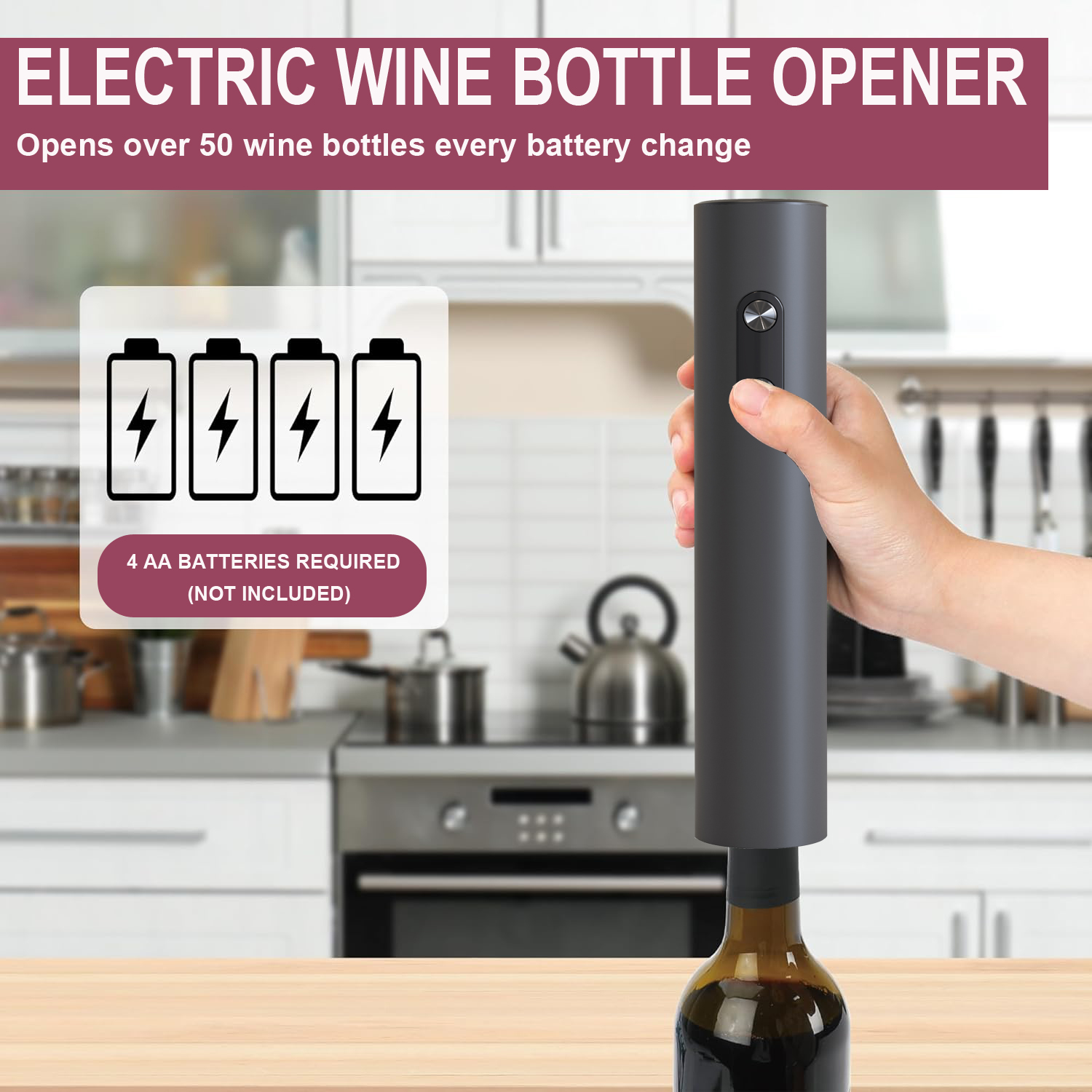 Abridor de vinho elétrico, sac - Wine Opener Electric avaliação e preço