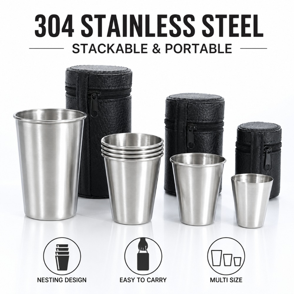 Conjunto de 4 Copos de Aço Ino - Beer Flight Set avaliação e preço